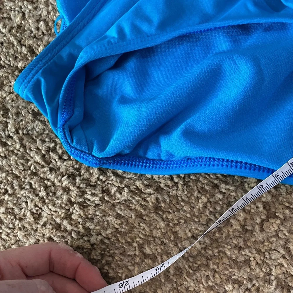 Lauren Ralph Lauren One Piece Swimsuit Size 8 Blue Slimming